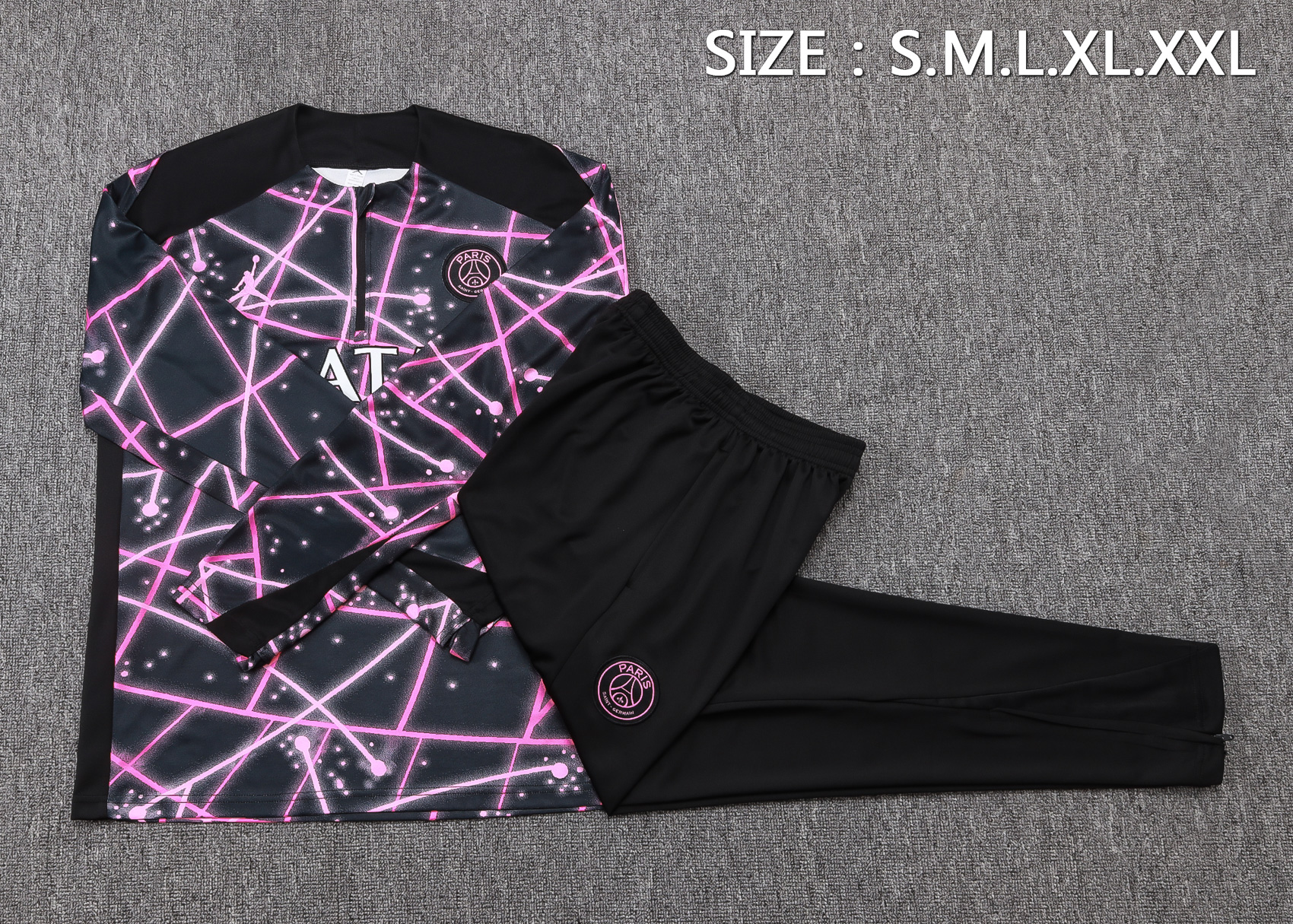 PSG Training Kit (Sweatshirt+Pants) Black 2025/26