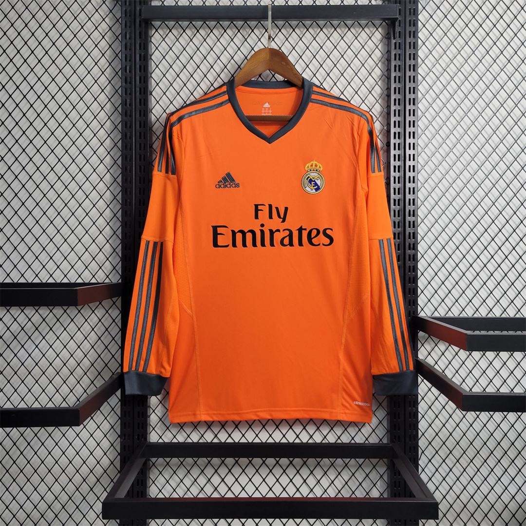 Real Madrid Retro Jersey Third Away Long Sleeve Custom Soccer Shirt 2013/14