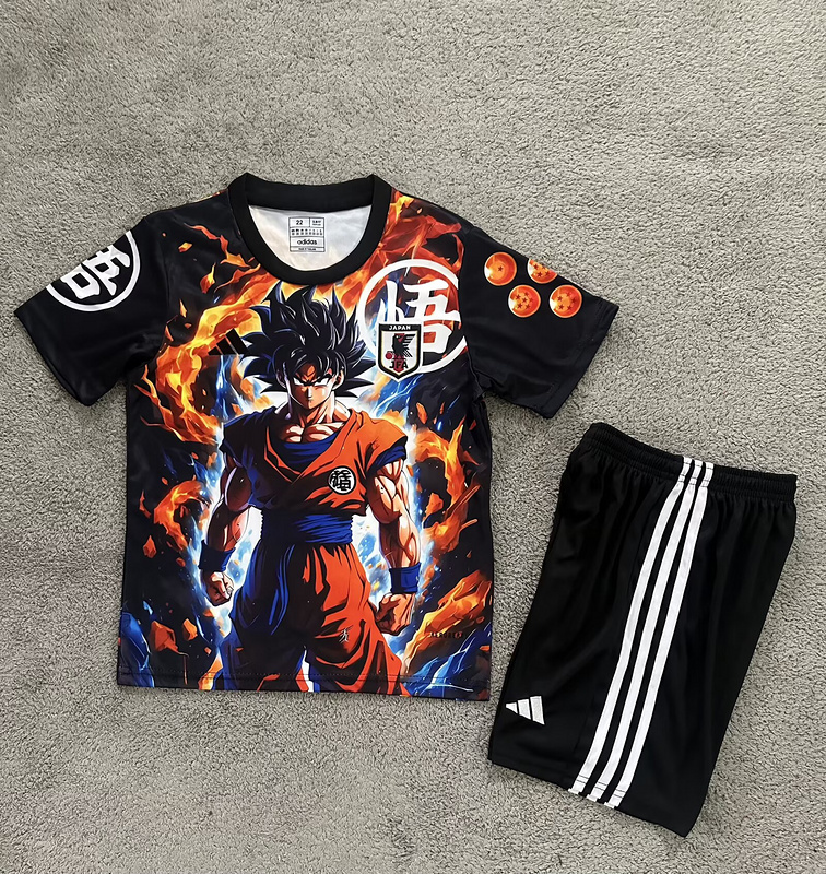 Japan Soccer Jersey Dragon Ball Special Edition Kids Kit Jersey+Shorts 2025