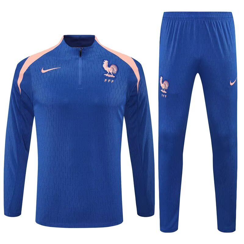 France Authentic Training Kit (Jacket+Pants) Blue 2025 - Player Version
