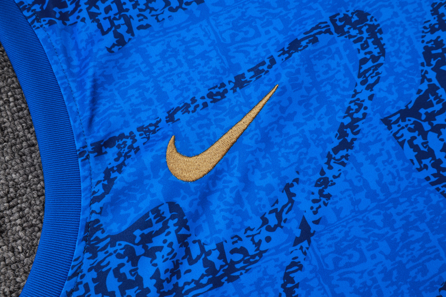 France Sleeveless Training Kit Blue 2025