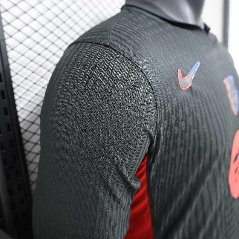 Authentic Barcelona Away Soccer Jersey Long Sleeve2024/25 - Spotify Logo Without Text