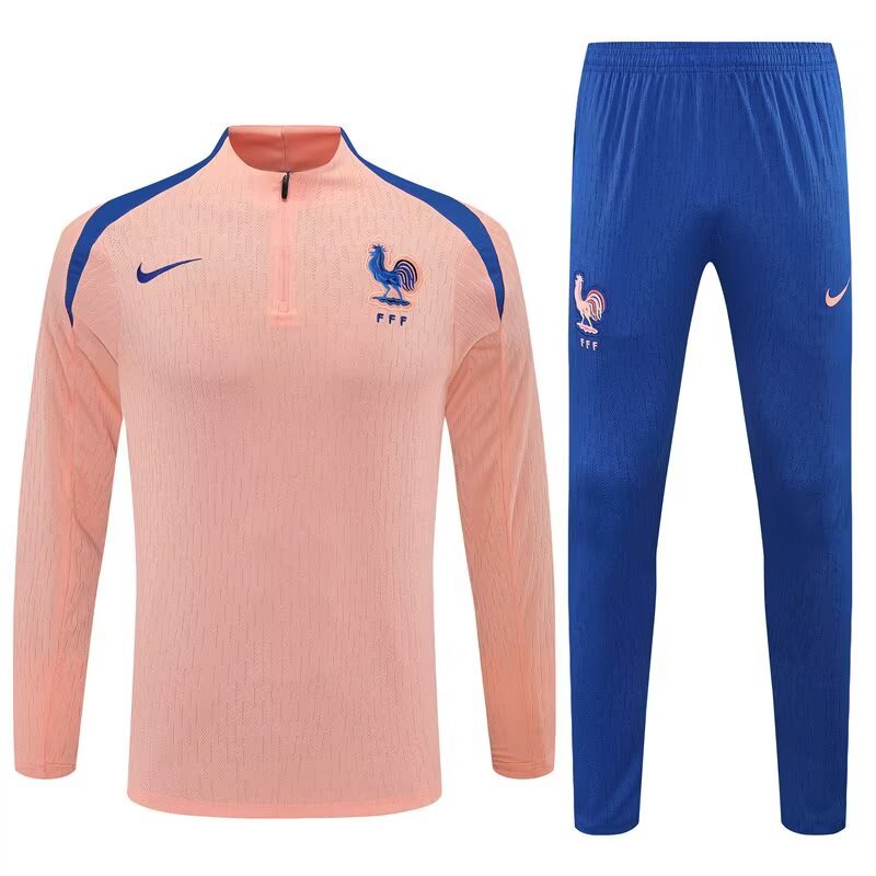 France Authentic Training Kit (Jacket+Pants) Orange 2025 - Player Version