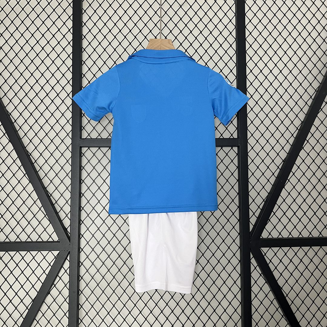 Napoli Retro Soccer Jersey Home Maradona Kids Kit Jerseys+Shorts 1987-88