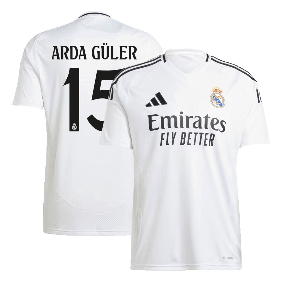 ARDA GÜLER #15 Real Madrid Soccer Jersey Home Custom Shirt 2024/25