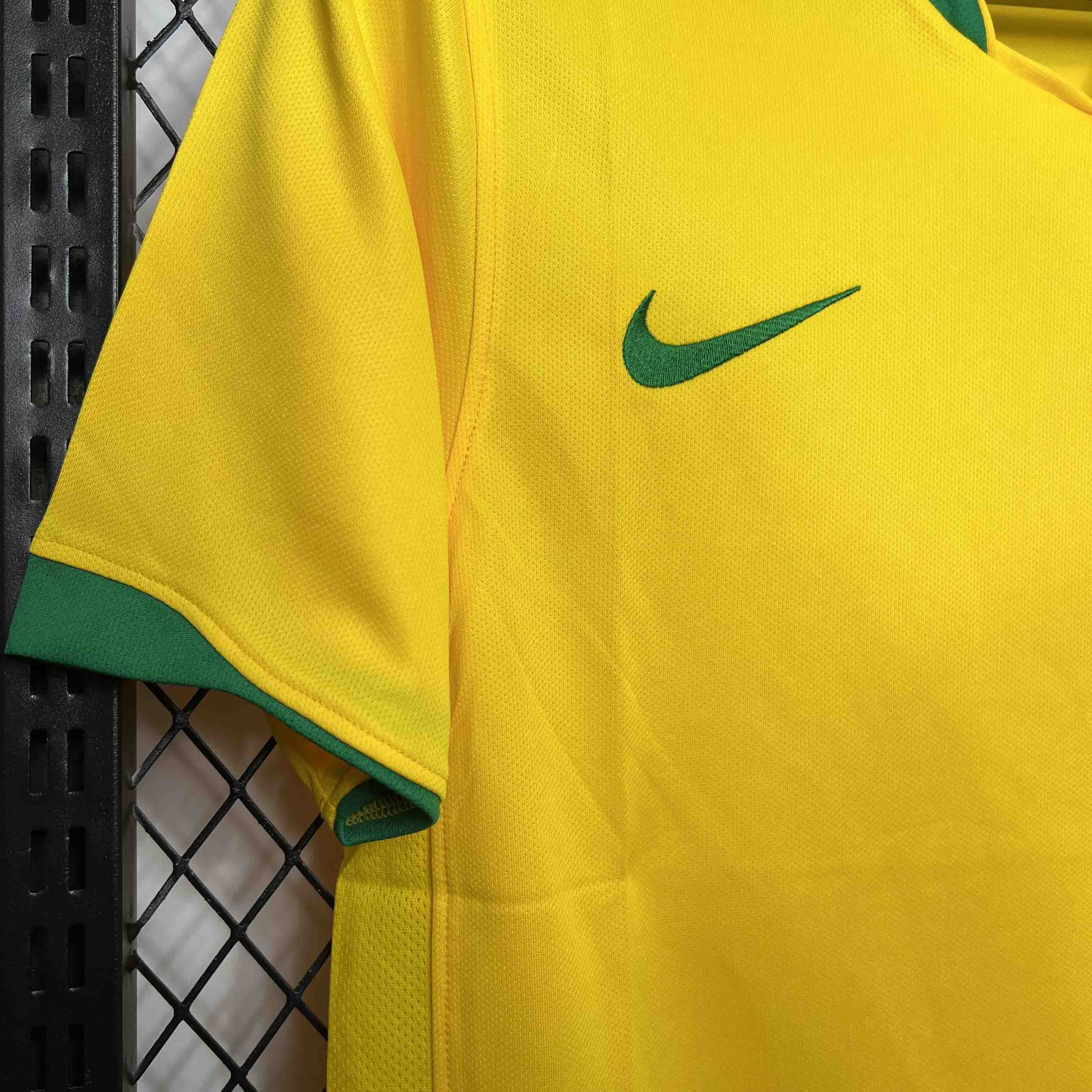 Brazil Retro Jersey Custom Home Soccer Jersey World Cup 2006