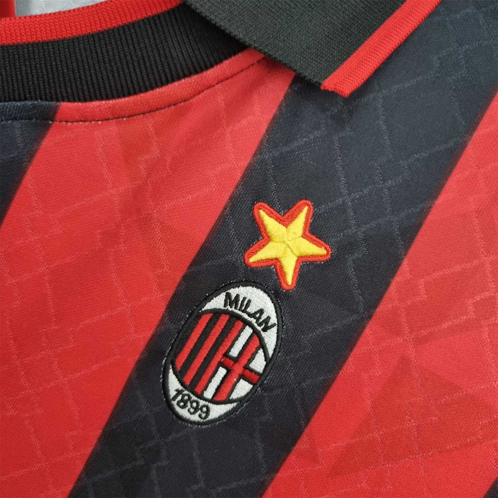Maldini #3 AC Milan Retro Soccer Jersey Home Shirt 1995/96