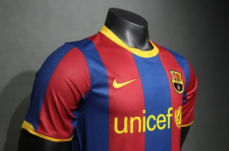 Authentic Barcelona Retro Jersey Home Soccer Shirt 2010-11