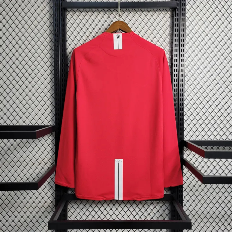 Manchester United Retro Home Long Sleeve Football Jersey Shirt 2007/08