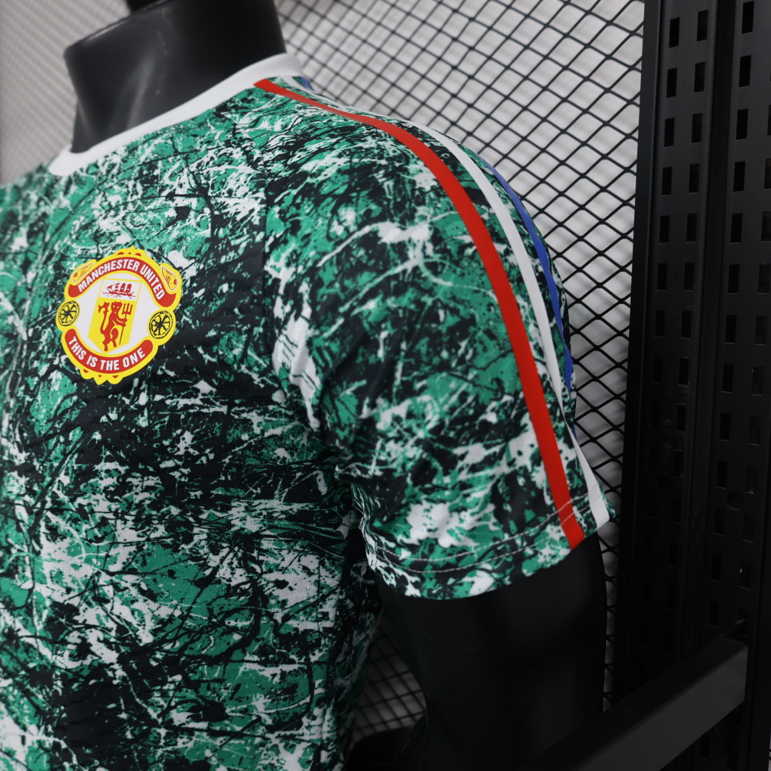 Manchester United Authentic x Stone Roses Icon Pre-Match Football Jersey Shirt 2024/25