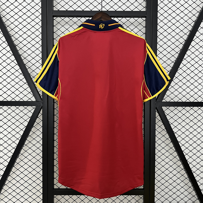 Spain Retro Soccer Jersey Home Custom Shirt 2000