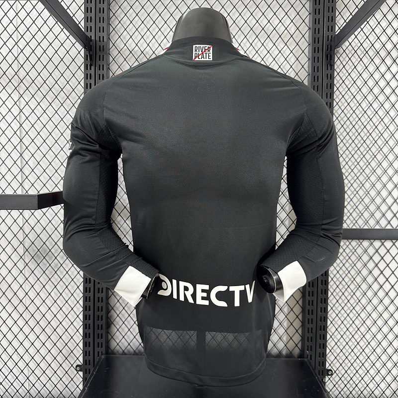 River Plate Authentic Soccer Jersey Away Long Sleeve Shirt 2025/26 - With Sponsors