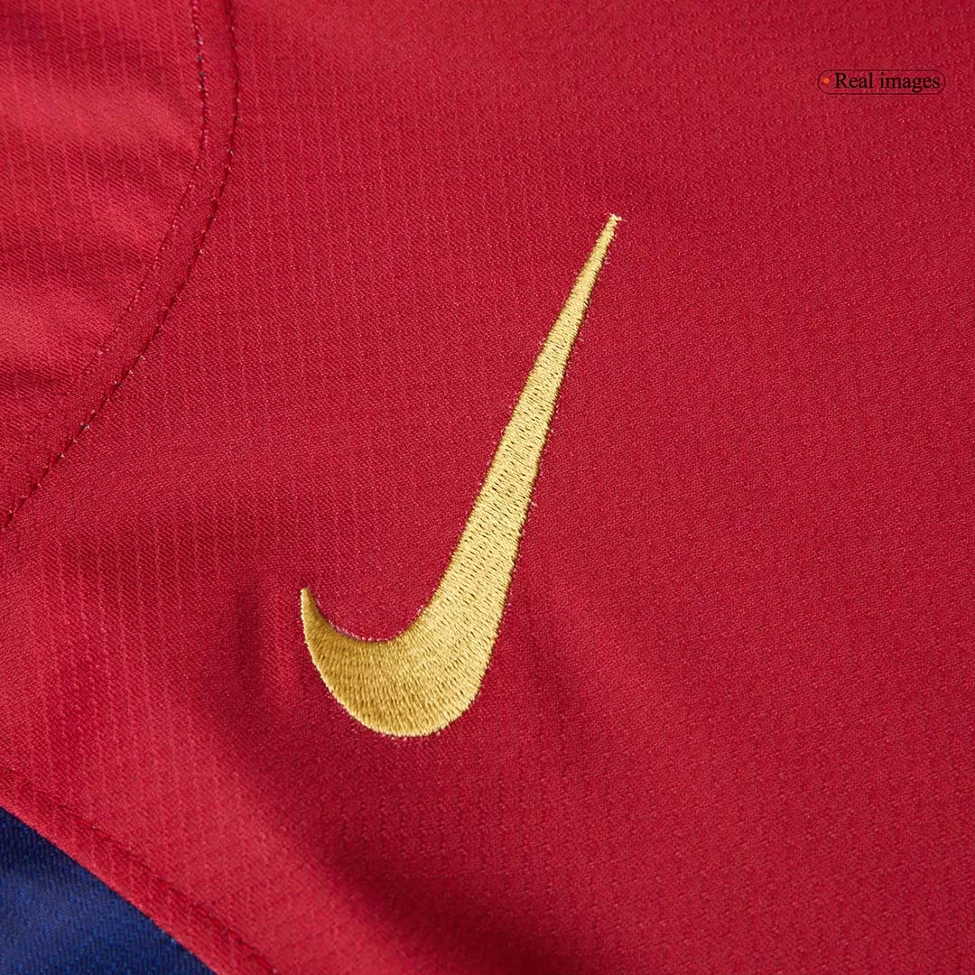 RAPHINHA #11 Barcelona Home Soccer Jersey 2024/25 - Spotify Logo Without Text