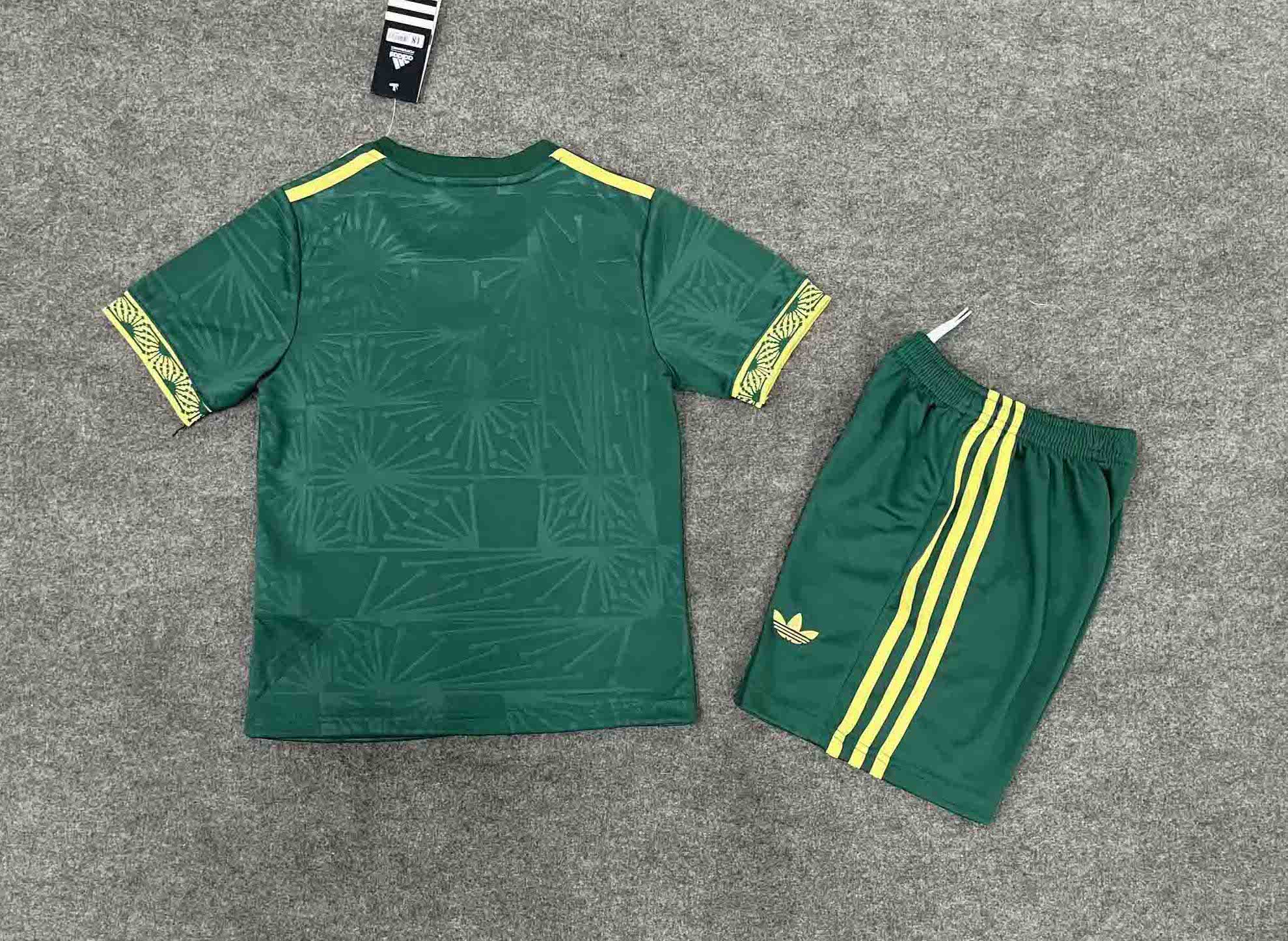 Mexico Green Special Soccer Jersey Kids Kit Jersey+Shorts 2025