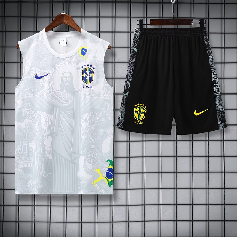 Brazil Sleeveless Training Kit White 2025