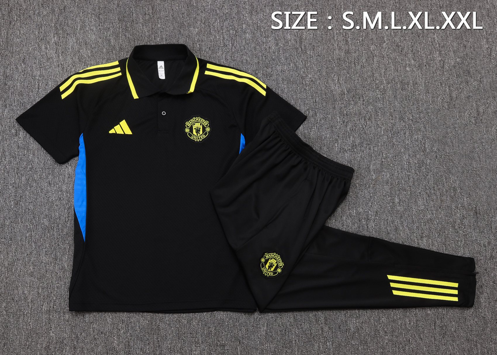 Manchester United Training Kit (Polo+Pants) Black 2025/26
