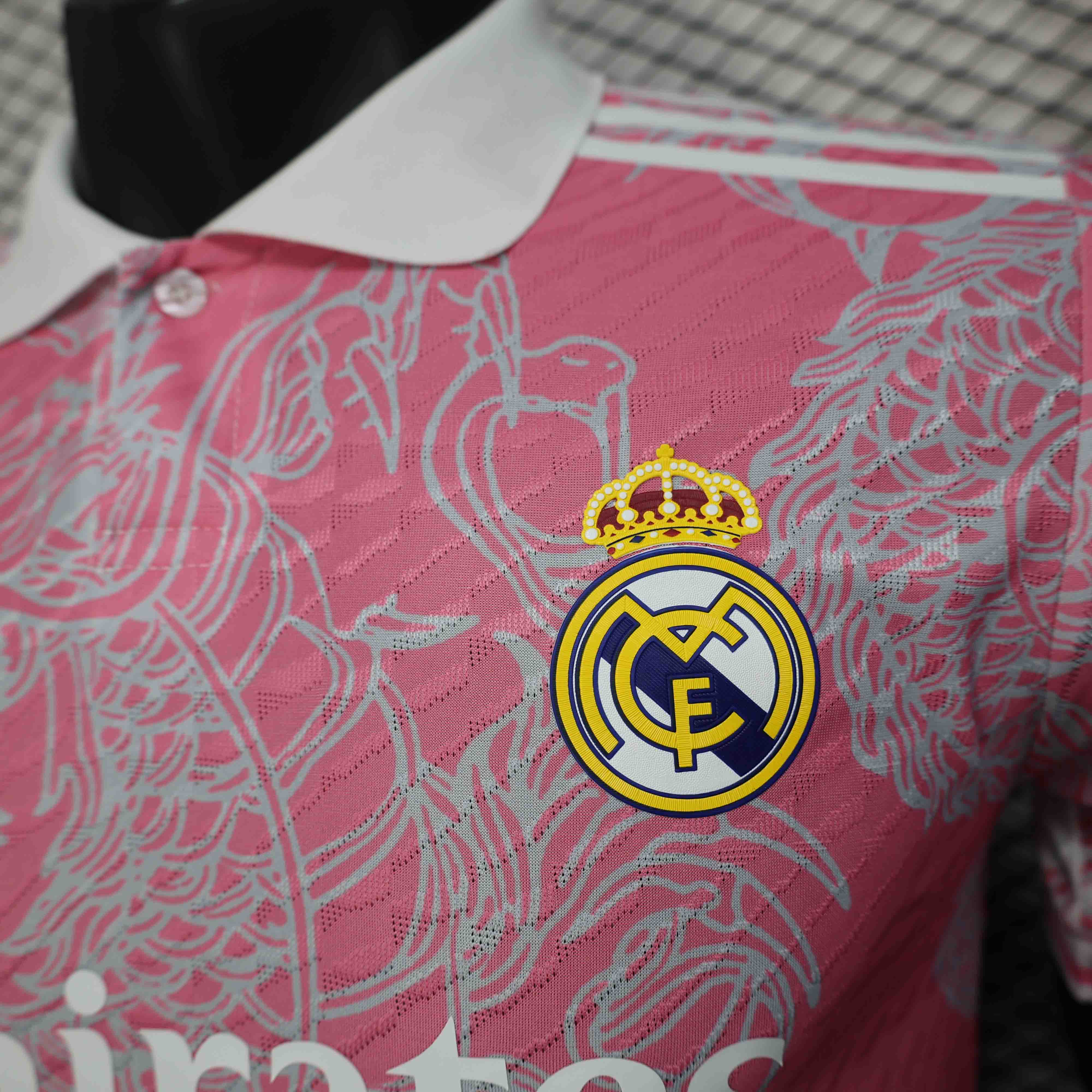Real Madrid Authentic Soccer Jersey Dragon Pink Special Edition Shirt 2025/26