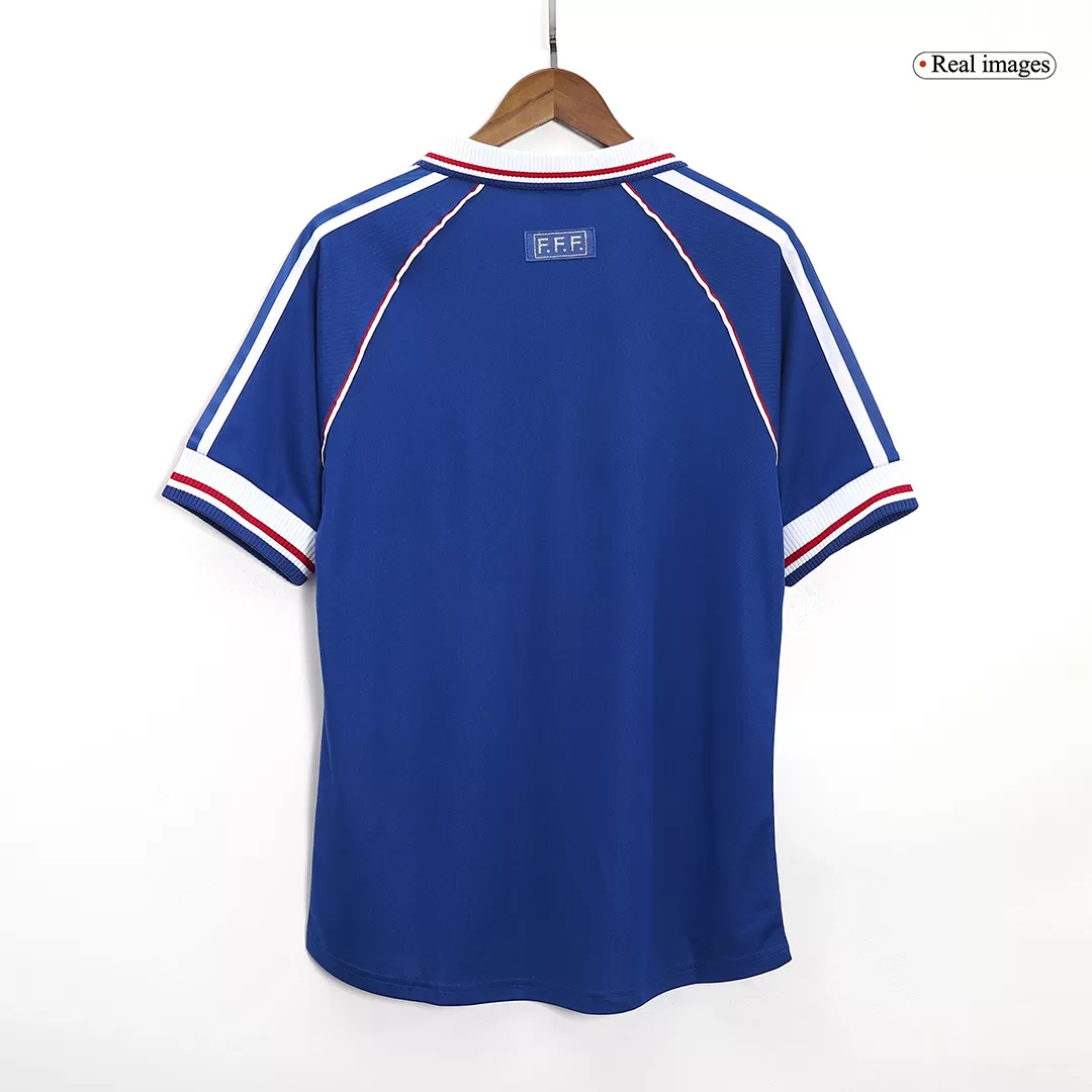 France Retro Soccer Jersey Home Custom Shirt 1998