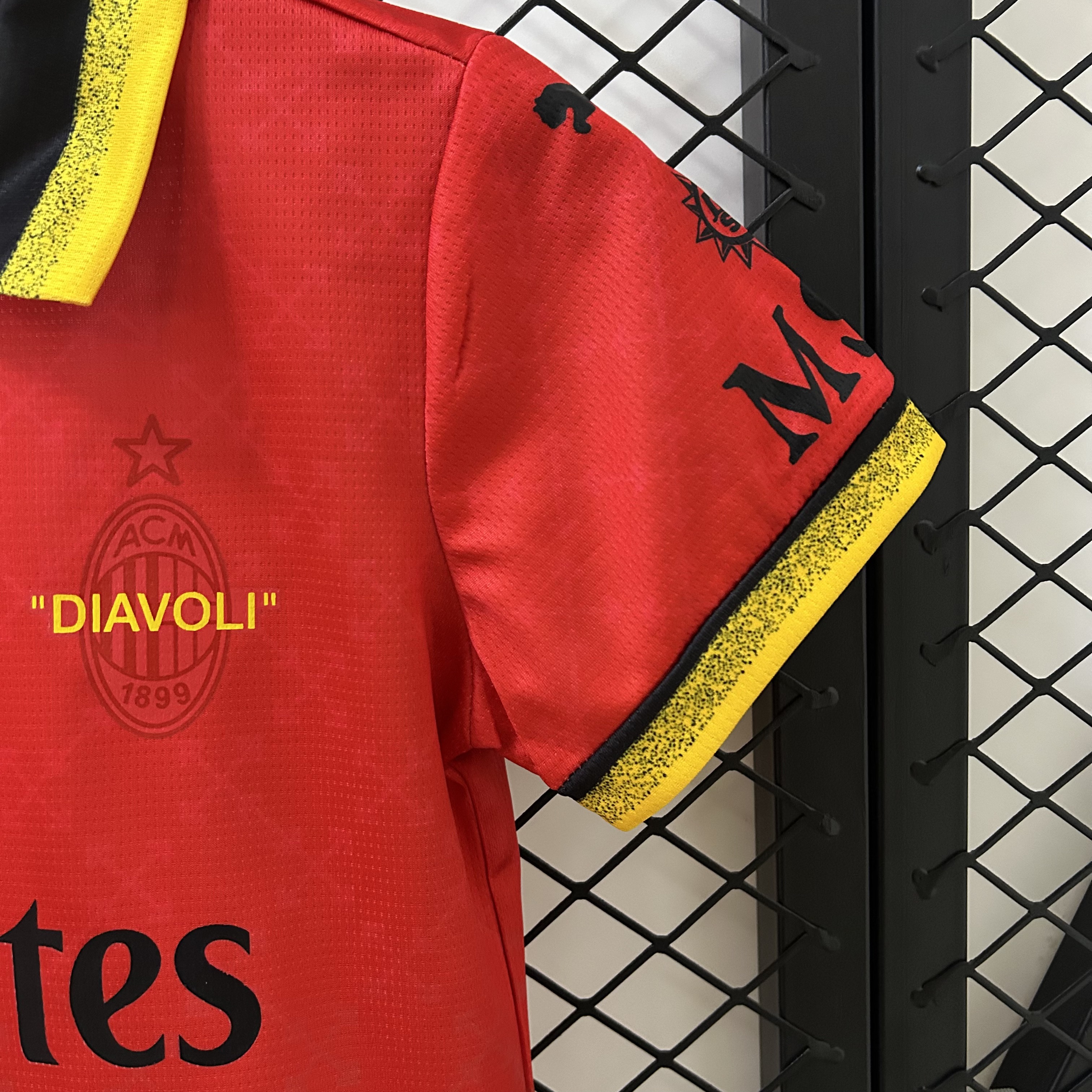 AC Milan Soccer Jersey Fourth Away Goalkeeper Kids Kit Jersey+Shorts 2024/25