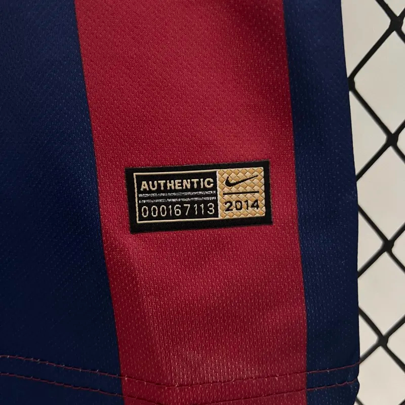 Barcelona Retro Jersey Home Kids Kit Jersey+Shorts 2014-15