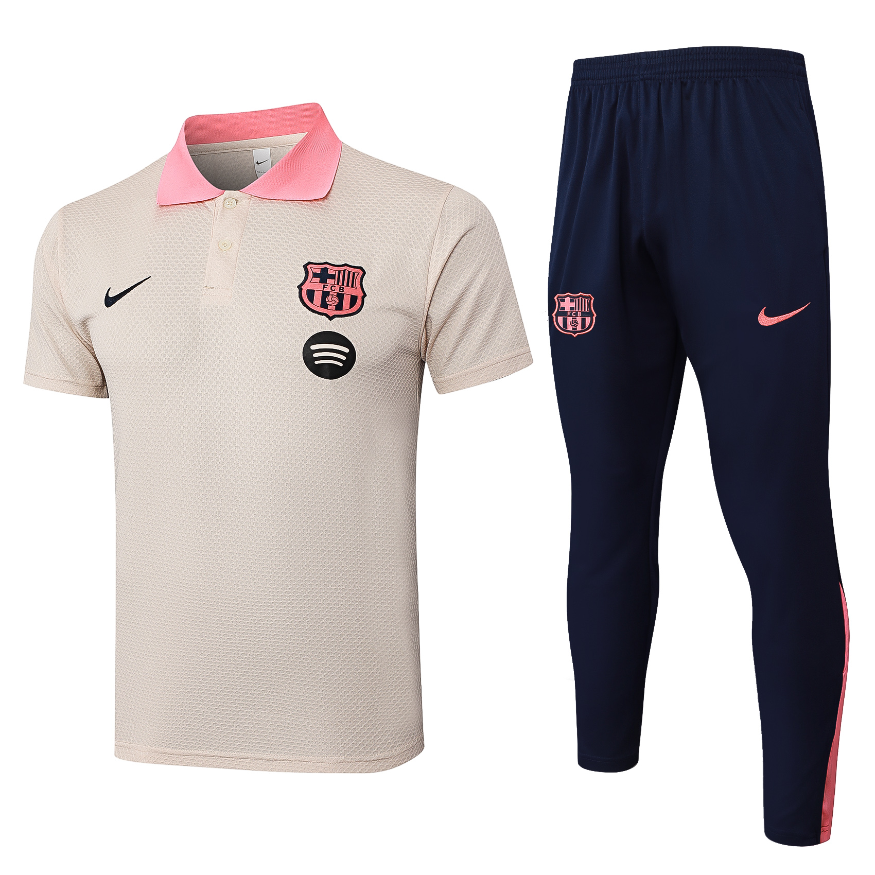 Barcelona Training Kit (Polo+Pants) Beige 2025/26