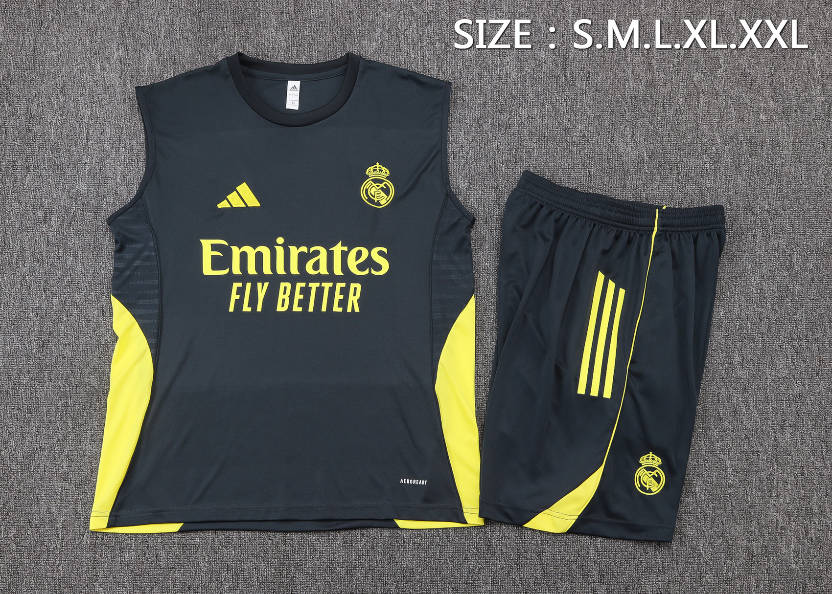 Real Madrid Sleeveless Training Kit Gray 2025/26
