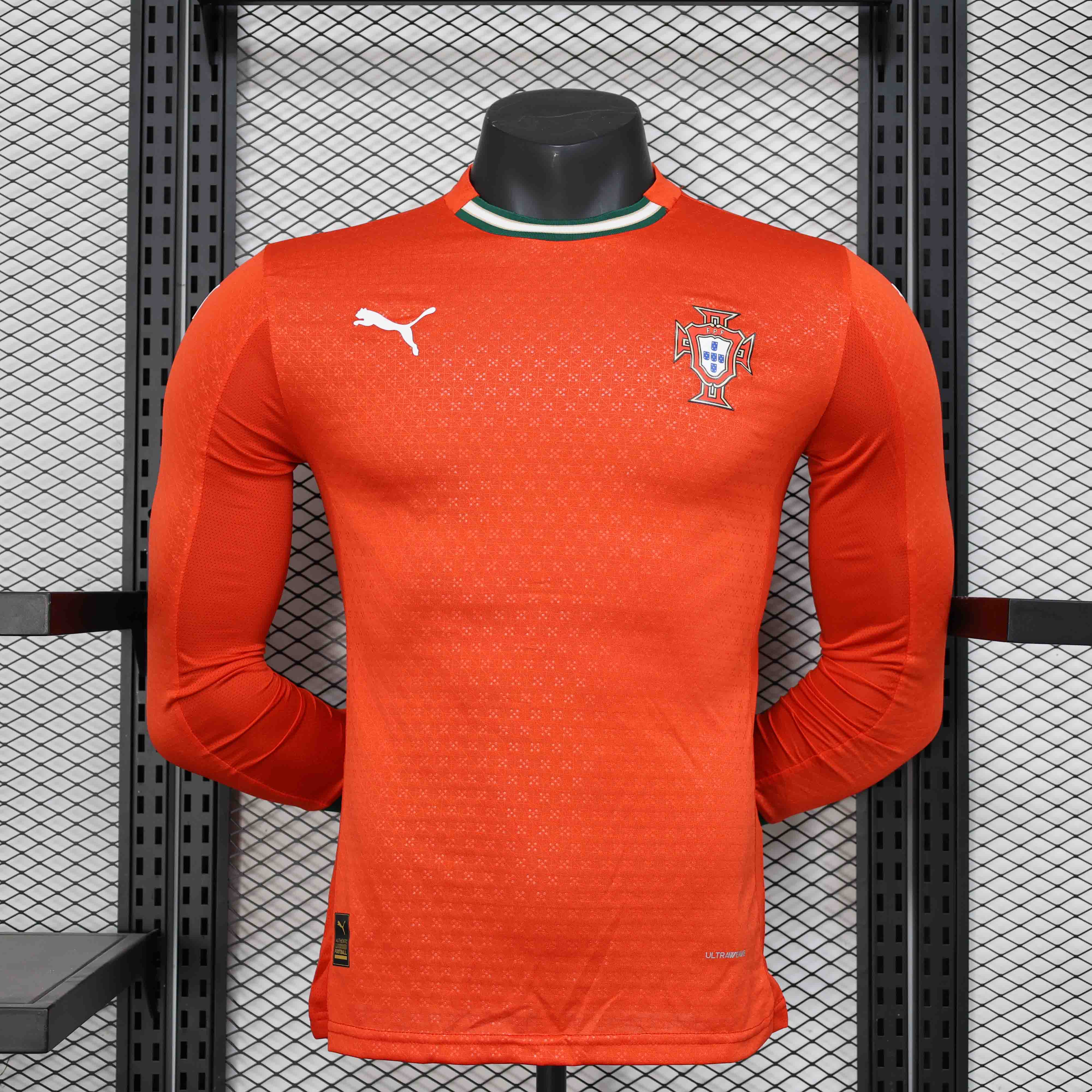 Portugal Authentic Soccer Jersey Home Long Sleeve Shirt 2025