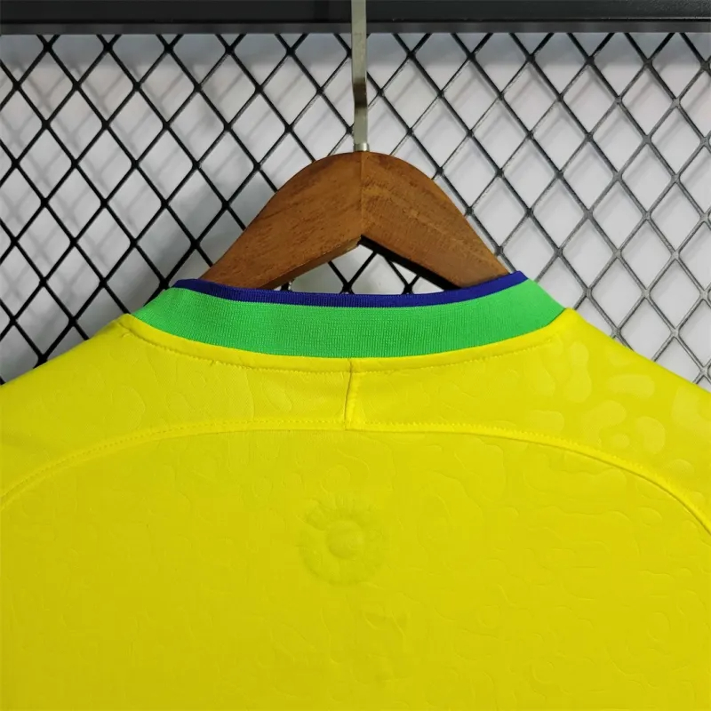 Brazil Soccer Jersey Home Custom Shirt World Cup 2022