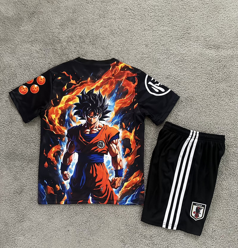 Japan Soccer Jersey Dragon Ball Special Edition Kids Kit Jersey+Shorts 2025