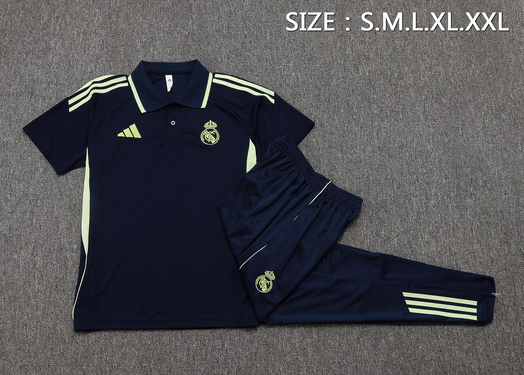 Real Madrid Training Kit (Polo+Pants) Cyan 2025/26