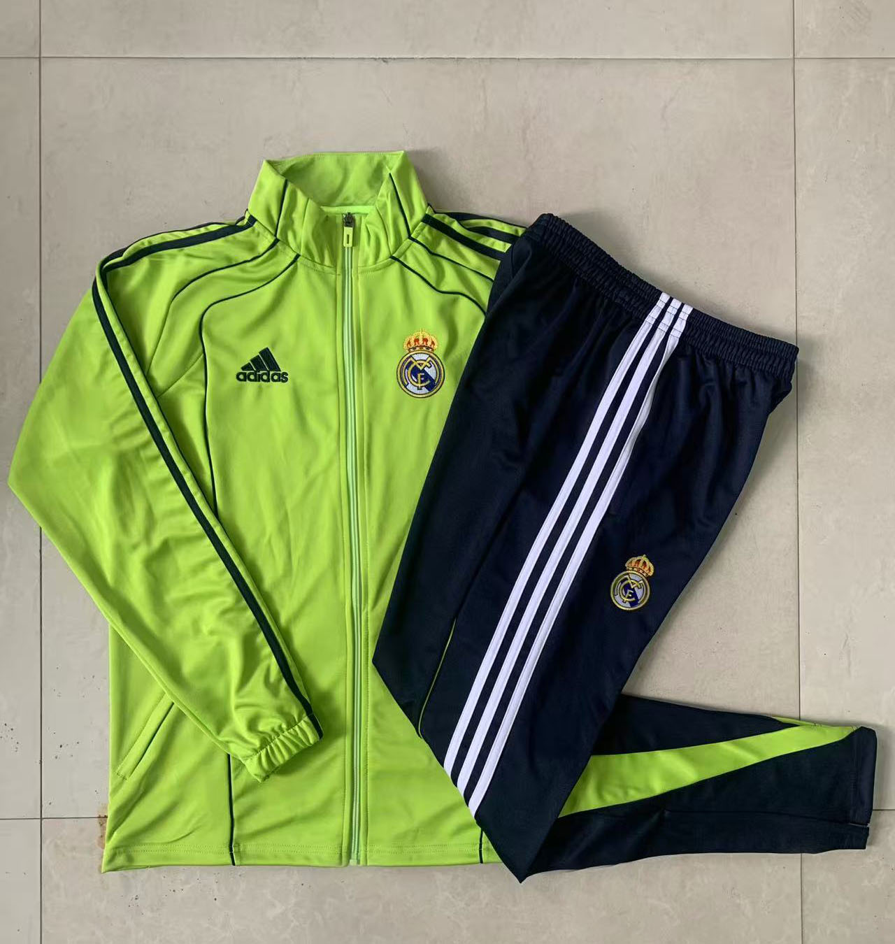 Kids Real Madrid Training Kit (Jacket+Pants) Green 2025/26