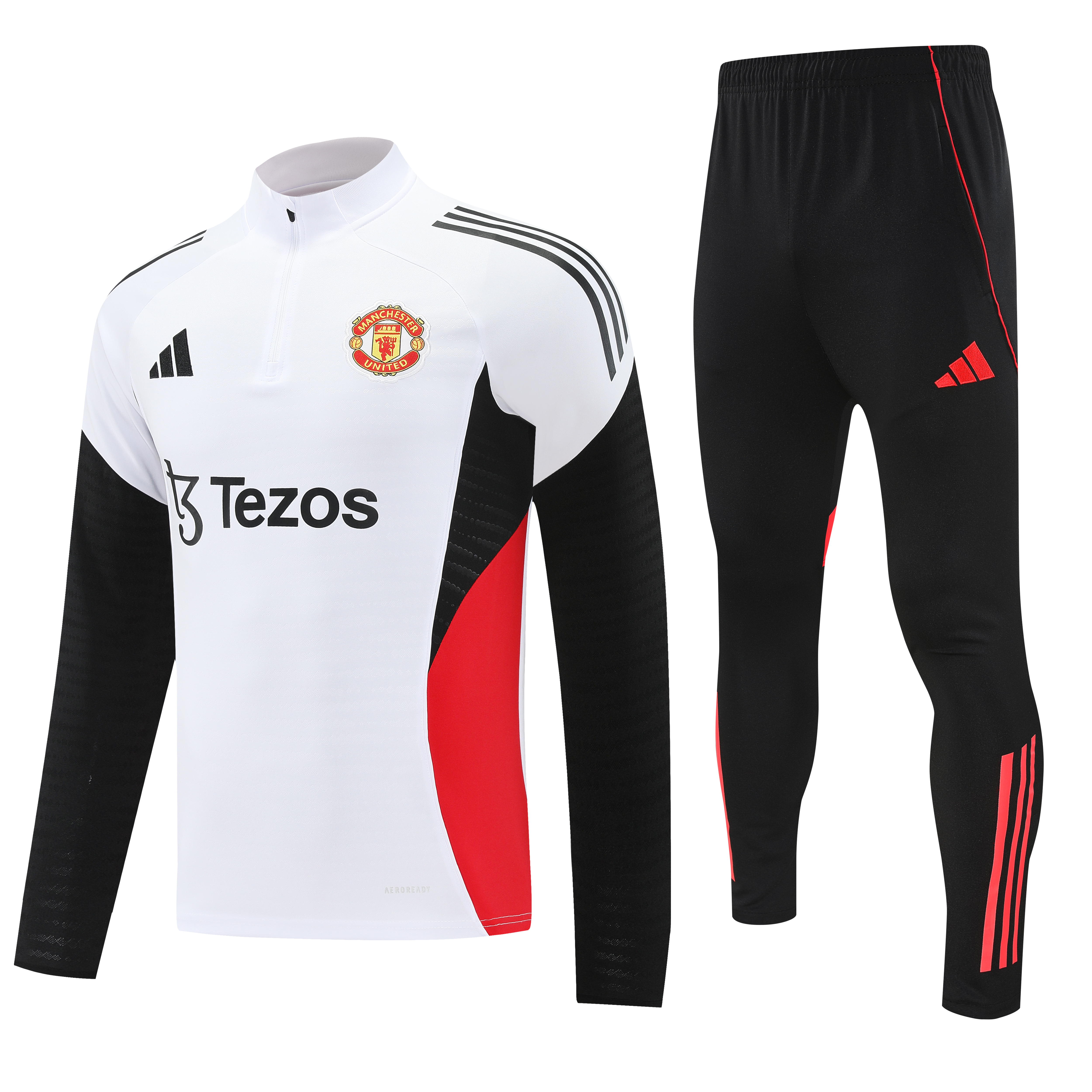 Manchester United Authentic Training Kit (Sweatshirt+Pants) White 2025/26 - Player Version