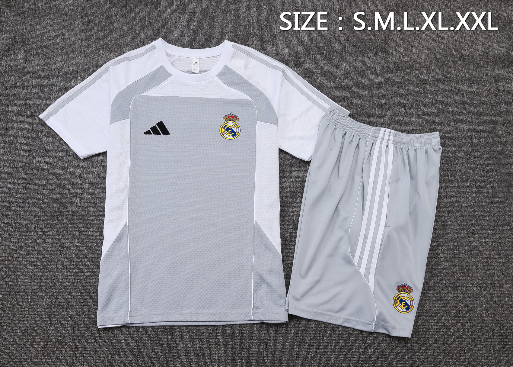Real Madrid Training Jersey Kit Gray 2025/26