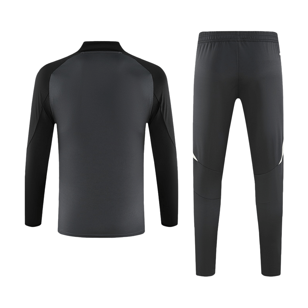 Manchester United 1/2 Zipper Sweat Kit (Top+Pants) Black 2024/25