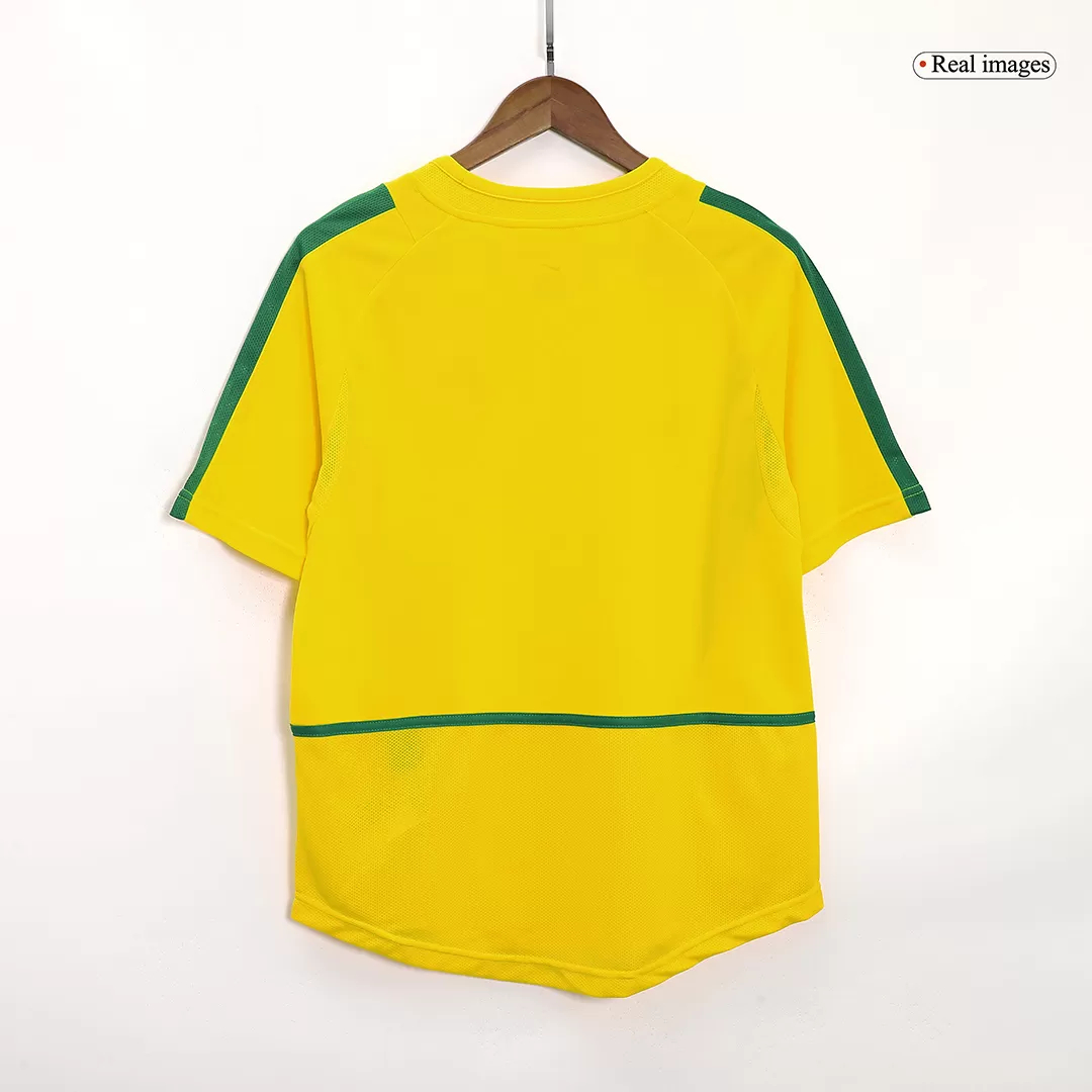 Brazil Retro Jersey Custom Home Soccer Jersey World Cup 2002