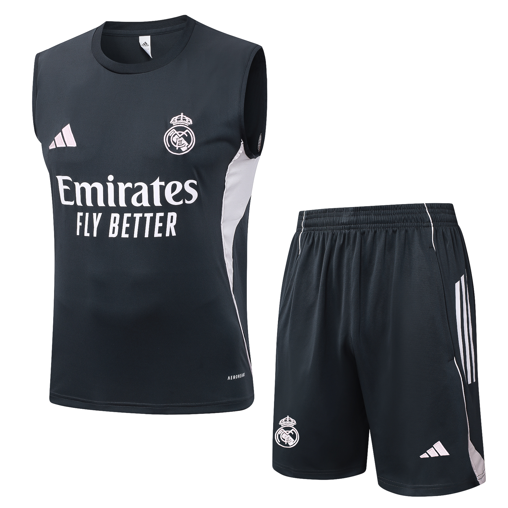 Real Madrid Sleeveless Training Kit Gray 2025/26