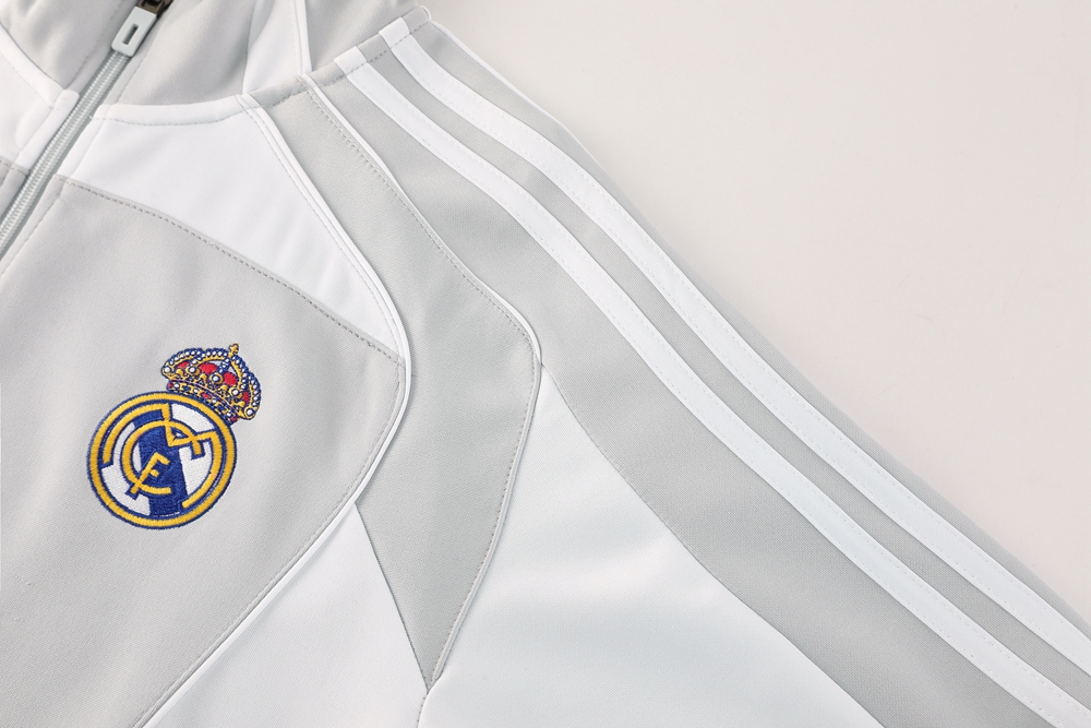 Real Madrid Training Kit (Jacket+Pants) White&Grey 2025/26