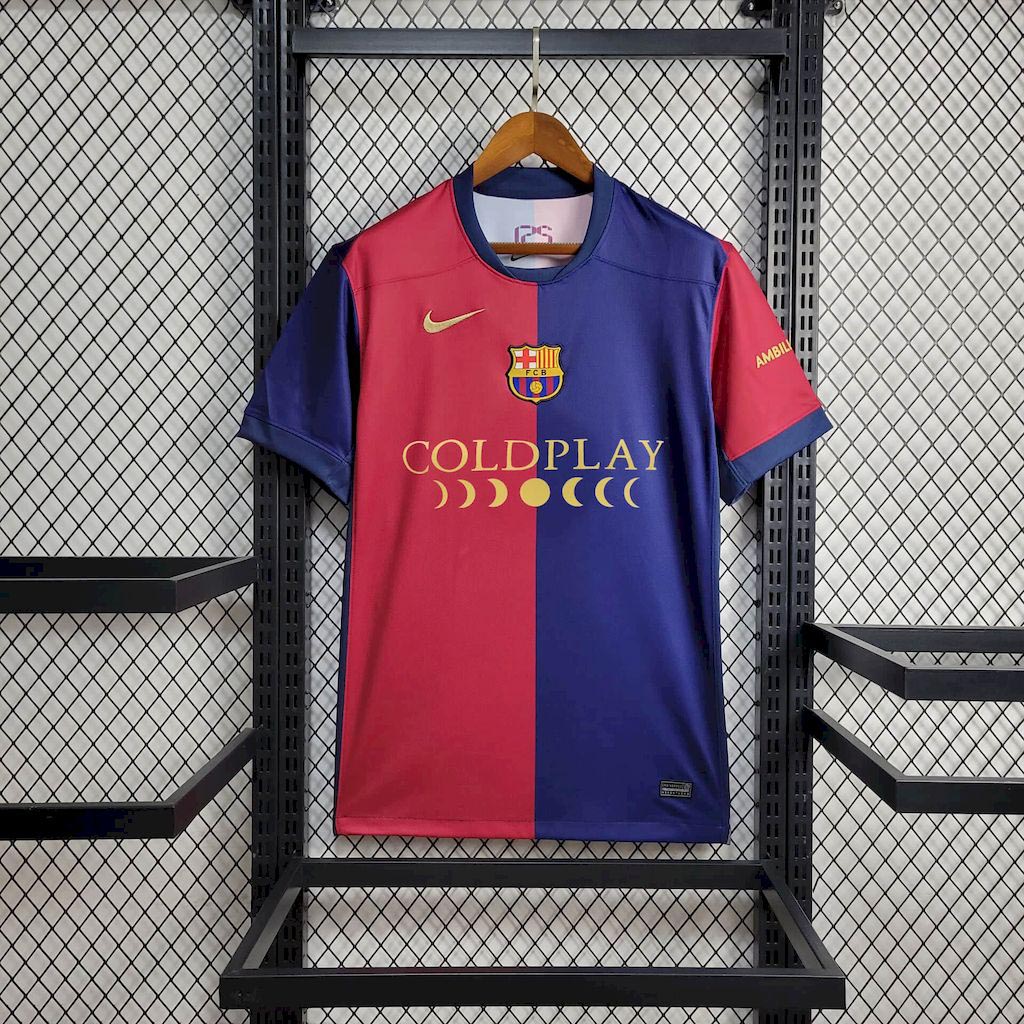 Barcelona Home Soccer Jersey x Coldplay Shirt 2024/25