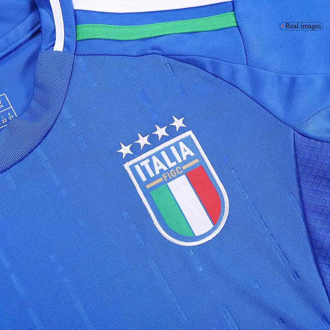 Italy Home Football Uniform Kids Kit Jersey+Shorts EURO 2024