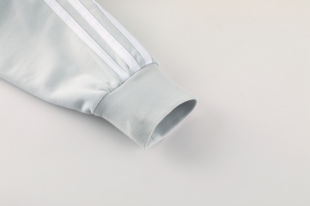 Real Madrid Hoodie Training Kit (Jacket+Pants) Light Grey 2025/26