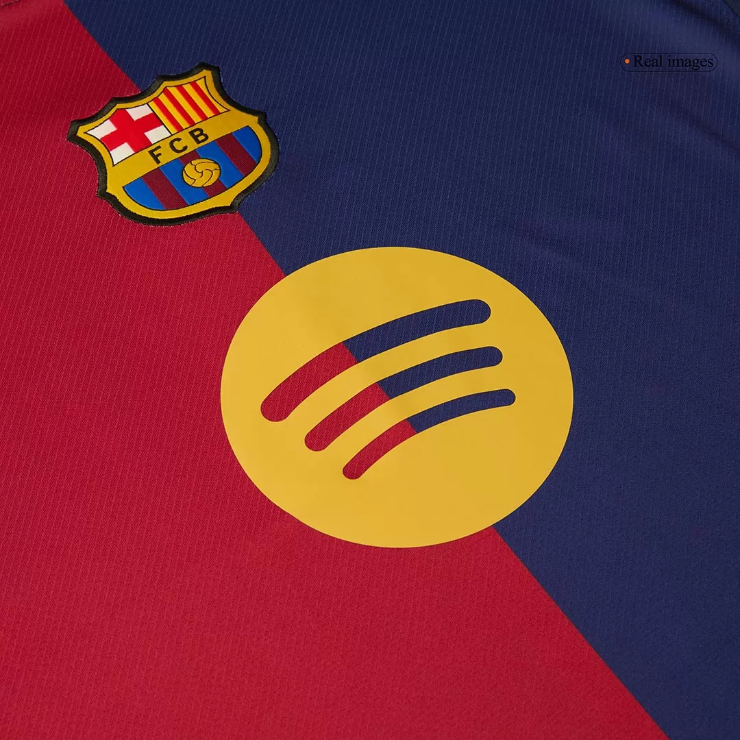 PEDRI #8 Barcelona Home Soccer Jersey 2024/25 - Spotify Logo Without Text