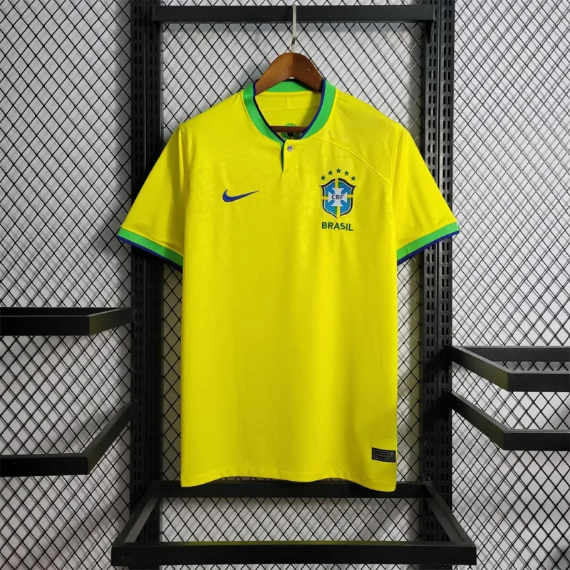 Brazil Soccer Jersey Home Custom Shirt World Cup 2022
