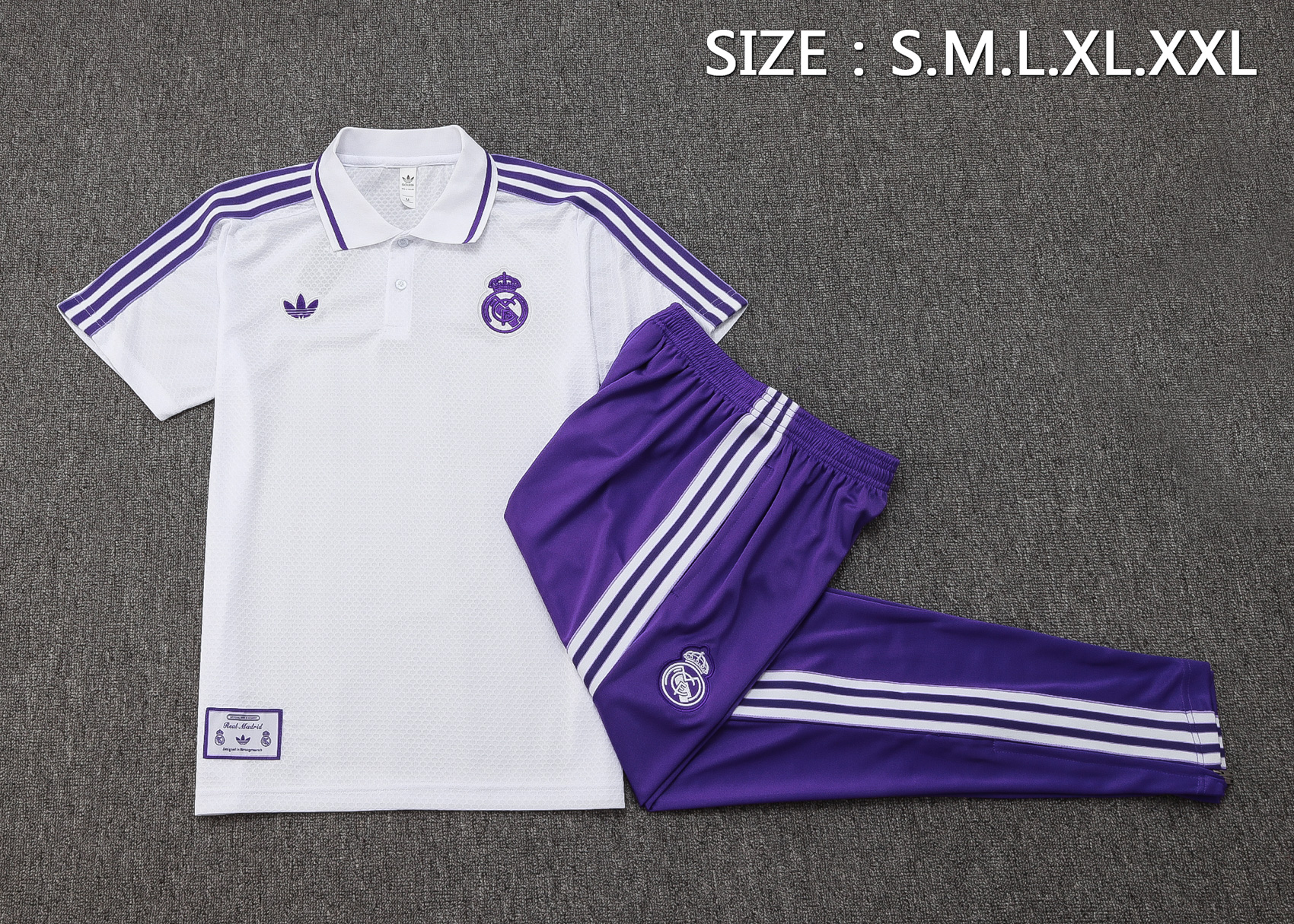 Real Madrid Training Kit (Polo+Pants) White 2025/26