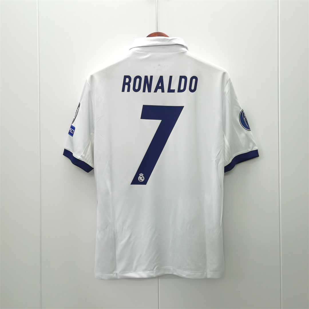 Real Madrid Retro Jersey Home Soccer Shirt 2016/17