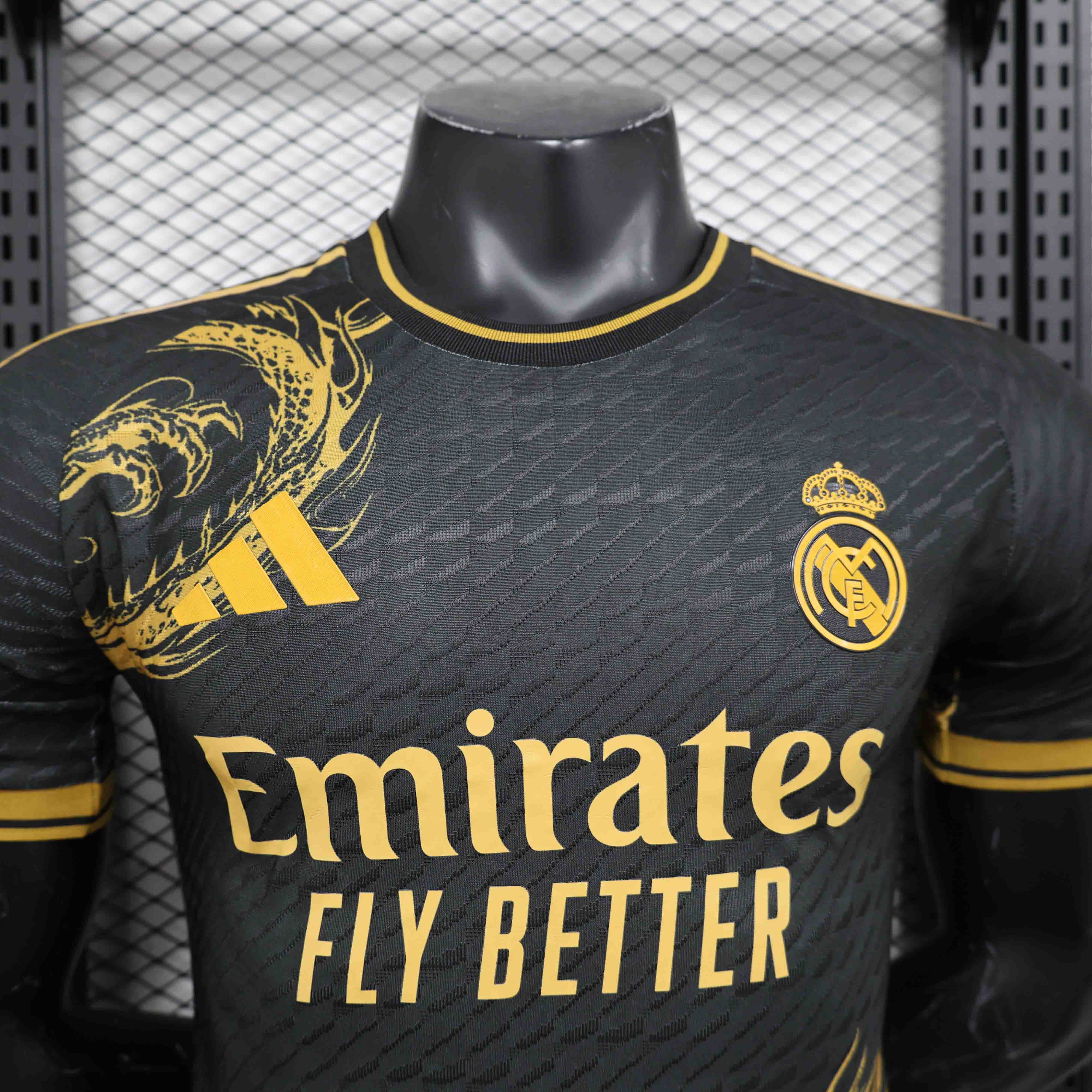 Real Madrid Authentic Soccer Jersey Golden Dragon Special Edition Shirt 2024/25