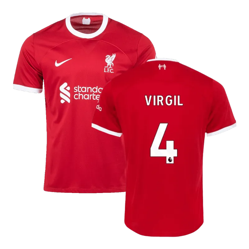 2023-24 M.SALAH #11 VIRGIL #4 SZBOSZLAI #8 MAC ALLISTER #10 Liverpool Home Jersey