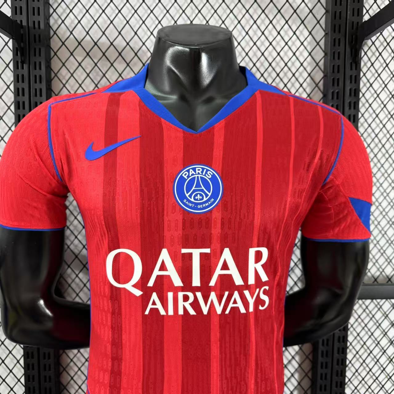Player Version 25-26 PSG Third Red Jersey