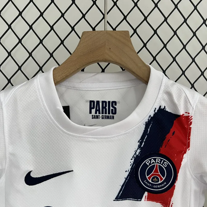 24-25 PSG Saint-Germain Away Soccer Kids Kit Jersey+Shorts
