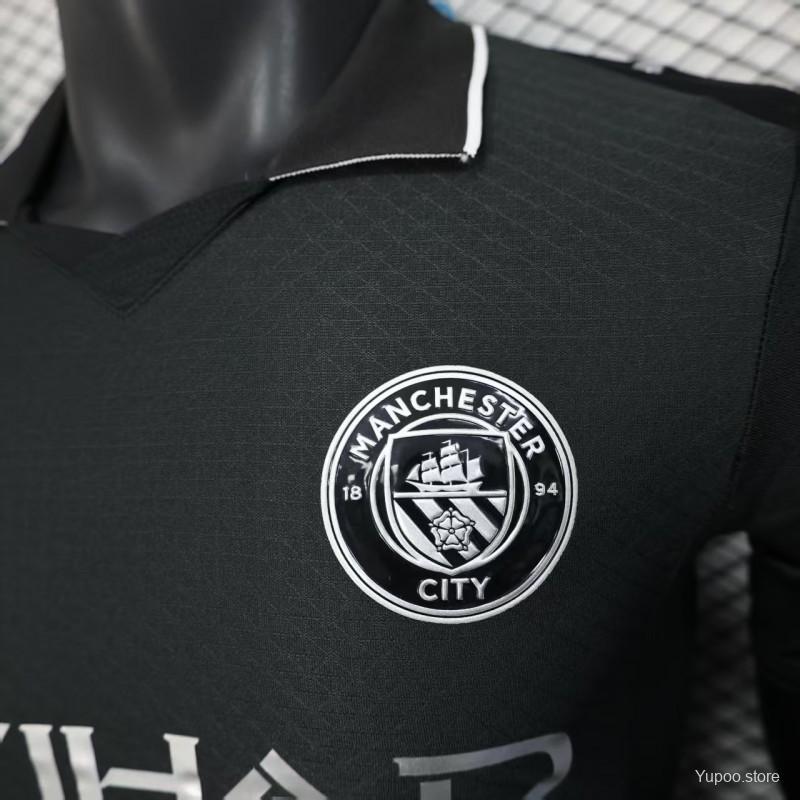 Player Version 25-26 Manchester City Black Away Jersey