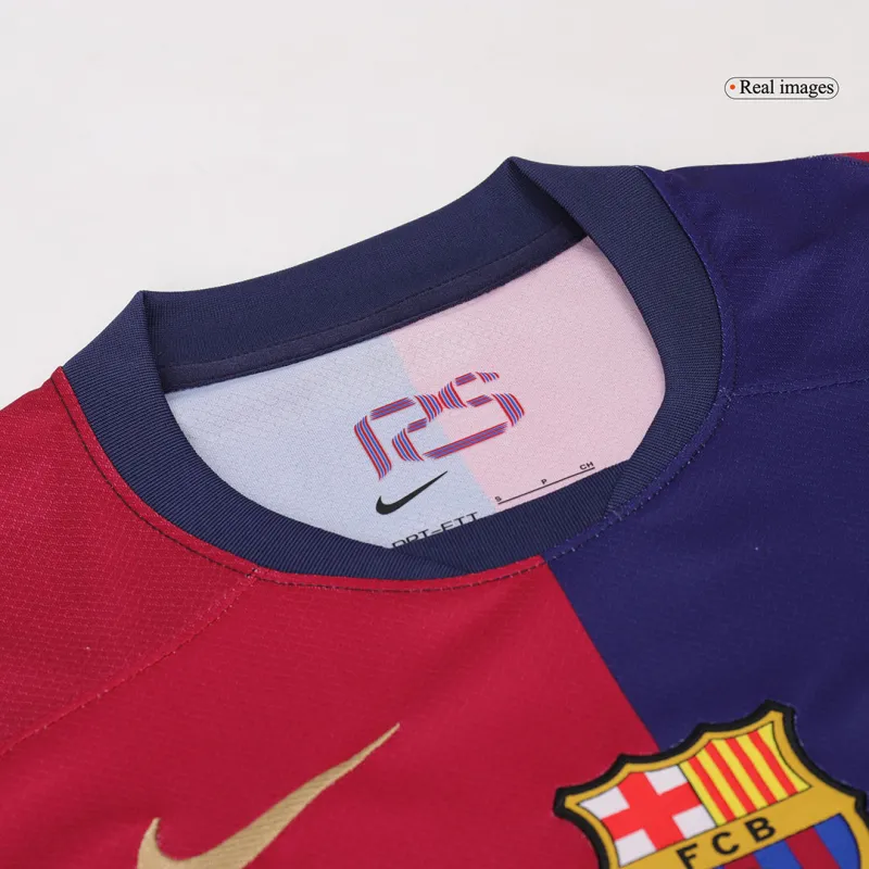 2024-25 LAMINE YAMAL #19 Barcelona Soccer Jersey Home Custom Shirt